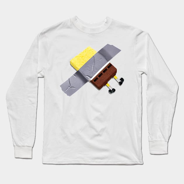 Duct tape Sponge Art Long Sleeve T-Shirt by WPHmedia